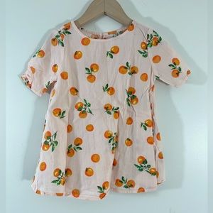 Old Navy clementine print toddler girls dress 18-24 months NWOT